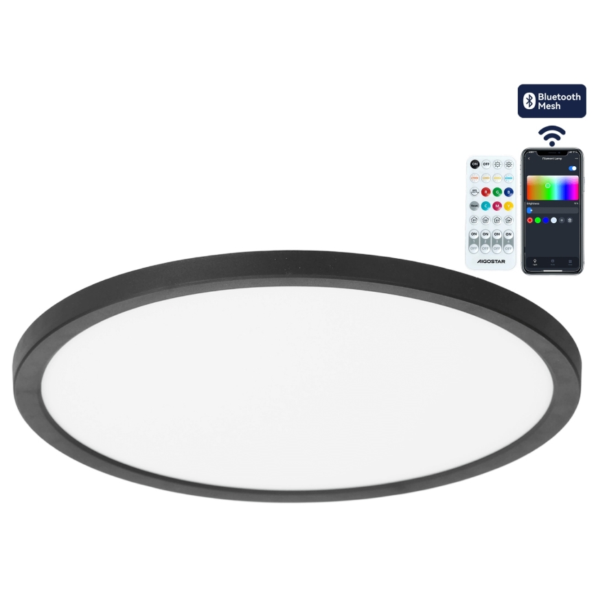 Brilagi - LED RGBW dimmelhető mennyezeti lámpatest VIBE LED/36W/230V 3000-6500K átm. 40 cm fekete + távirányítóval
