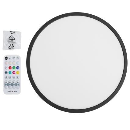 Brilagi - LED RGBW dimmelhető mennyezeti lámpatest VIBE LED/36W/230V 3000-6500K átm. 40 cm fekete + távirányítóval