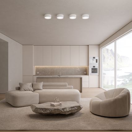 Brilagi - LED RGBW dimmelhető mennyezeti lámpa CLARE, 1xE27/9W/230V, 2700–6500 K, átmérő 20 cm, Wi‑Fi, fehér