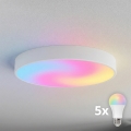 BRILAGI - LED RGBW dimmelhető mennyezeti lámpatest CLARE 5xE27/12W/230V 2700-6500K átm. 60 cm fehér