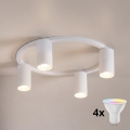 Brilagi - LED RGBW dimmelhető mennyezeti lámpatest SELE 4xGU10/6,5W/230V 2700-6500K fehér