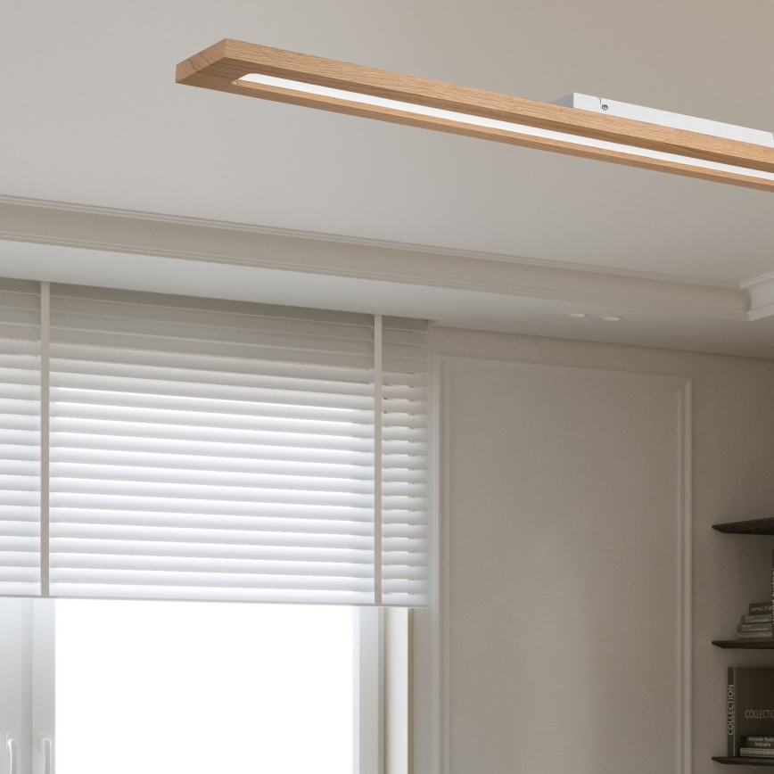 Brilagi - LED RGBW Dimmelhető panel WOODY FRAME LED/34W/230V 11,5x123 cm 2700-6500K tölgy + távirányítás