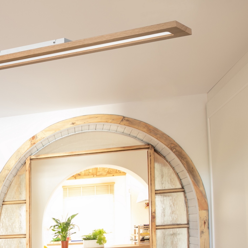 Brilagi - LED RGBW Dimmelhető panel WOODY FRAME LED/34W/230V 11,5x123 cm 2700-6500K tölgy + távirányítás