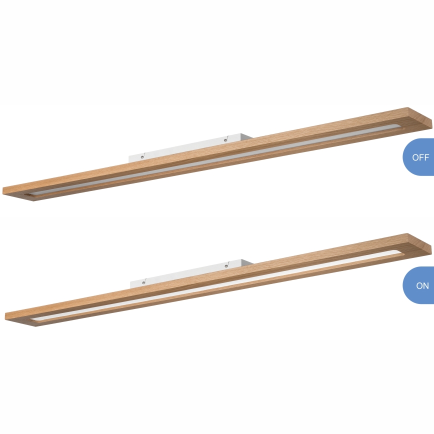 Brilagi - LED RGBW Dimmelhető panel WOODY FRAME LED/34W/230V 11,5x123 cm 2700-6500K tölgy + távirányítás