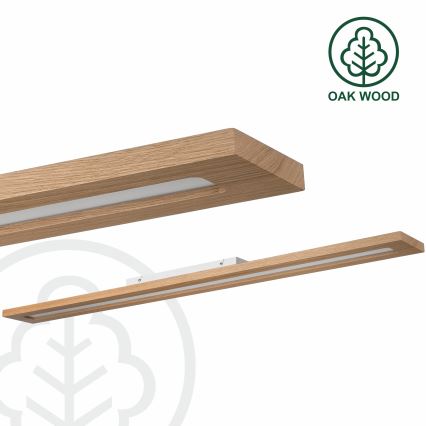 Brilagi - LED RGBW Dimmelhető panel WOODY FRAME LED/34W/230V 11,5x123 cm 2700-6500K tölgy + távirányítás