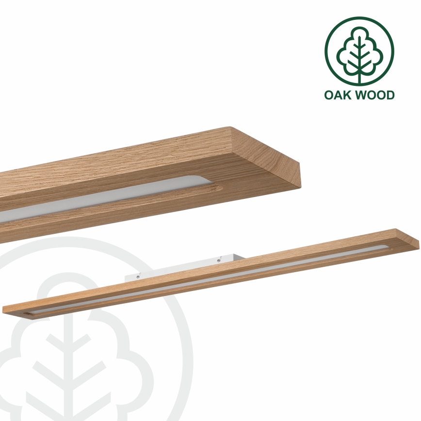 Brilagi - LED RGBW Dimmelhető panel WOODY FRAME LED/34W/230V 11,5x123 cm 2700-6500K tölgy + távirányítás