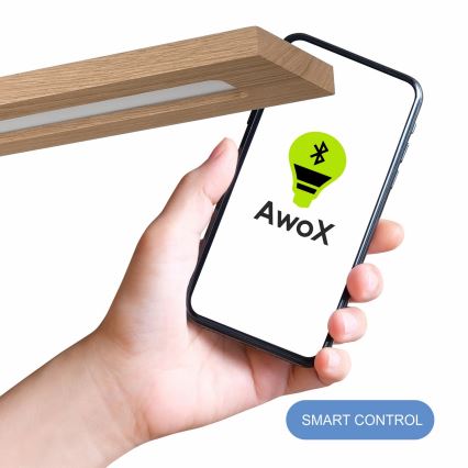 Brilagi - LED RGBW Dimmelhető panel WOODY FRAME LED/34W/230V 11,5x123 cm 2700-6500K tölgy + távirányítás