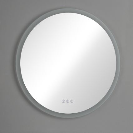 Brilagi - LED RGBW fürdőszobai fűtött tükör CLARA PRO LED/18,5 W/230 V Ø 60 cm IP44 CRI 90 dimmelhető + CCT