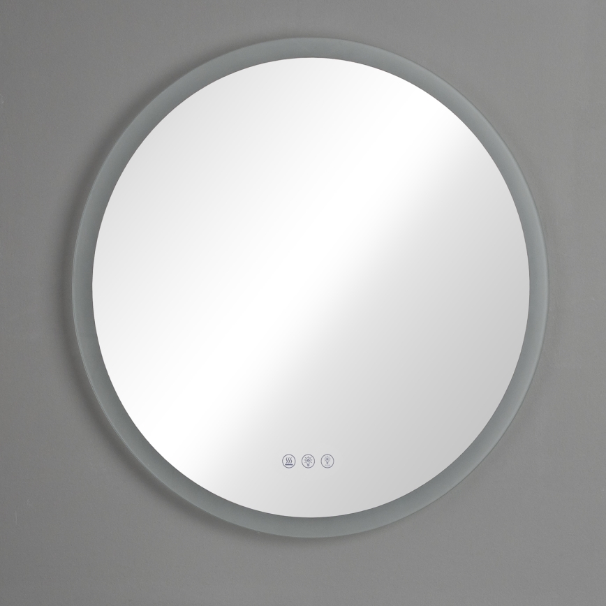 Brilagi - LED RGBW fürdőszobai fűtött tükör CLARA PRO LED/18,5 W/230 V Ø 60 cm IP44 CRI 90 dimmelhető + CCT