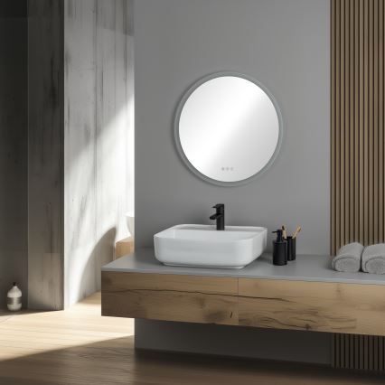 Brilagi - LED RGBW fürdőszobai fűtött tükör CLARA PRO LED/18,5 W/230 V Ø 60 cm IP44 CRI 90 dimmelhető + CCT