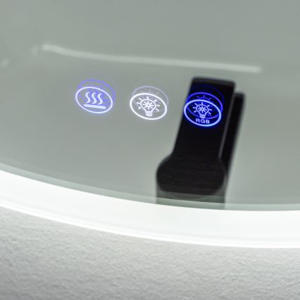 Brilagi - LED RGBW fürdőszobai fűtött tükör CLARA PRO LED/18,5 W/230 V Ø 60 cm IP44 CRI 90 dimmelhető + CCT