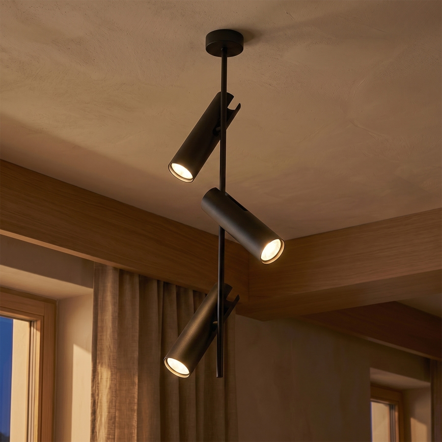 Brilagi - LED RGBW dimmelhető rúdon szerelt csillár BRANCH 3xGU10/6,5W/230V 2700-6500K fekete