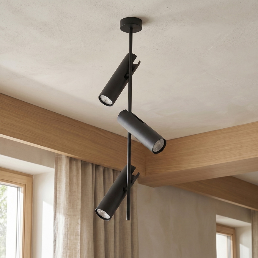 Brilagi - LED RGBW dimmelhető rúdon szerelt csillár BRANCH 3xGU10/6,5W/230V 2700-6500K fekete