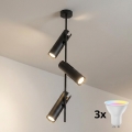 Brilagi - LED RGBW dimmelhető rúdon szerelt csillár BRANCH 3xGU10/6,5W/230V 2700-6500K fekete