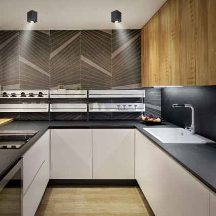 Brilagi - MIA dimmelhető LED RGBW spotlámpa 1xGU10/4,8W/230V 3000K 100x80 mm fekete + távirányító