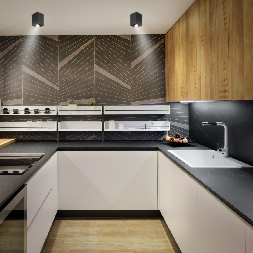 Brilagi - MIA dimmelhető LED RGBW spotlámpa 1xGU10/4,8W/230V 3000K 100x80 mm fekete + távirányító