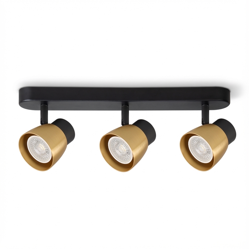 Brilagi - LED RGBW dimmelhető spotlámpa NUGGET 3xGU10/6W/230V fekete/arany