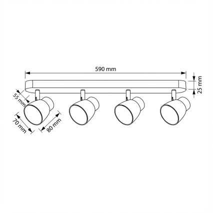 Brilagi - LED RGBW dimmelhető spotlámpa NUGGET 4xGU10/6W/230V 2700-6500K Wi-Fi fekete/arany