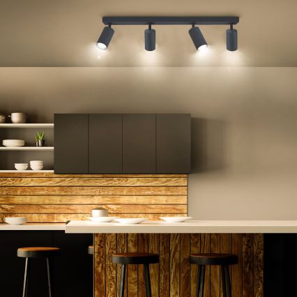 Brilagi - LED RGBW dimmelhető spotlámpa SELE 4xGU10/4,8W/230V 3000K antracit + távirányító