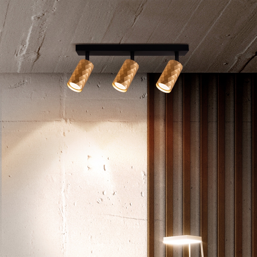 Brilagi - LED RGBW dimmelhető spotlámpa SELE DIAMANT 3xGU10/4,8W/230V 3000K arany + távirányító