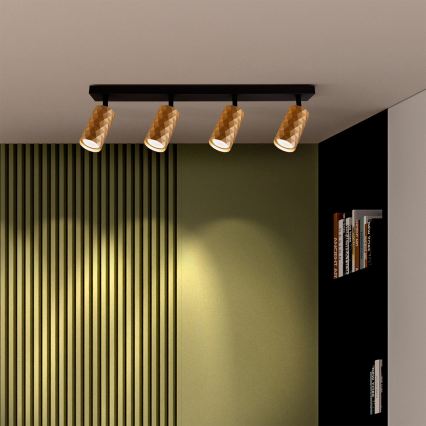 Brilagi - LED RGBW dimmelhető spotlámpa SELE DIAMANT 4xGU10/4,8W/230V 3000K arany + távirányító