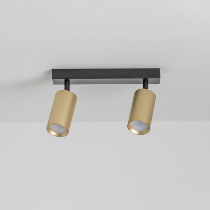 Brilagi - LED RGBW dimmelhető spotlámpa SELE GOLDEN 2xGU10/4,8W/230V 3000K fekete/arany + távirányító