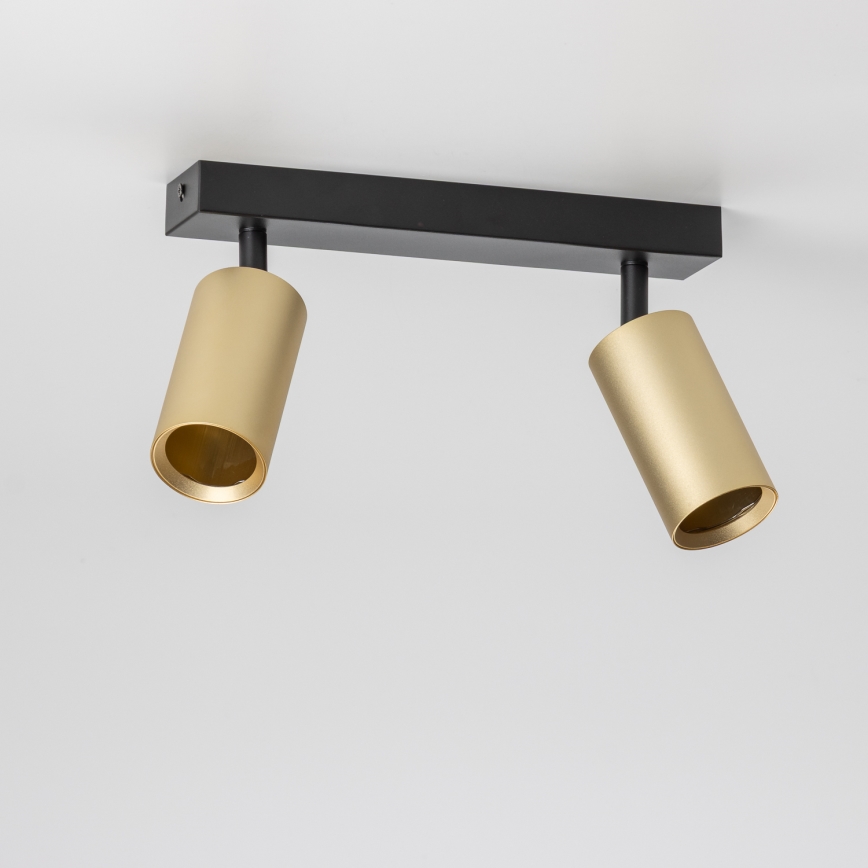 Brilagi - LED RGBW dimmelhető spotlámpa SELE GOLDEN 2xGU10/4,8W/230V 3000K fekete/arany + távirányító