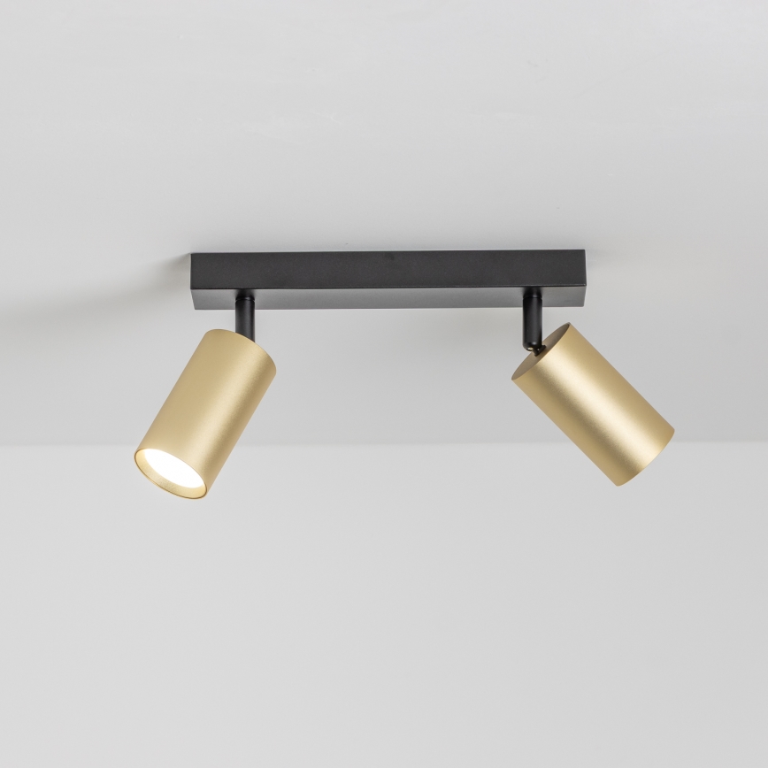 Brilagi - LED RGBW dimmelhető spotlámpa SELE GOLDEN 2xGU10/4,8W/230V 3000K fekete/arany + távirányító