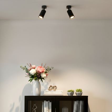 Brilagi - LED RGBW fényerőszabályozható spotlámpa SELE MODERN 1xGU10/4,8W/230V 3000K fekete + távirányító