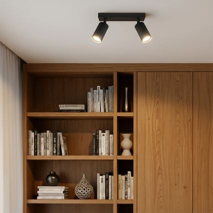 Brilagi - LED RGBW fényerőszabályozható spotlámpa SELE MODERN 2xGU10/4,8W/230V 3000K fekete + távirányító