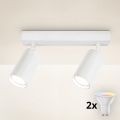 Brilagi - LED RGBW dimmelhető spotlámpa SELE MODERN 2×GU10/4,8W/230V 3000K fehér + távirányító