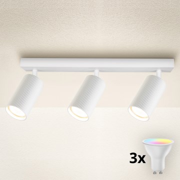 Brilagi - LED RGBW dimmelhető spotlámpa SELE MODERN 3xGU10/4,8W/230V 3000K fehér + távirányító