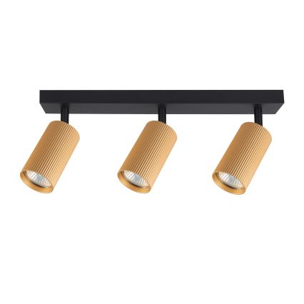 Brilagi - LED RGBW fényerőszabályozható spotlámpa SELE MODERN 3xGU10/4,8W/230V 3000K aranyszínű + távirányító