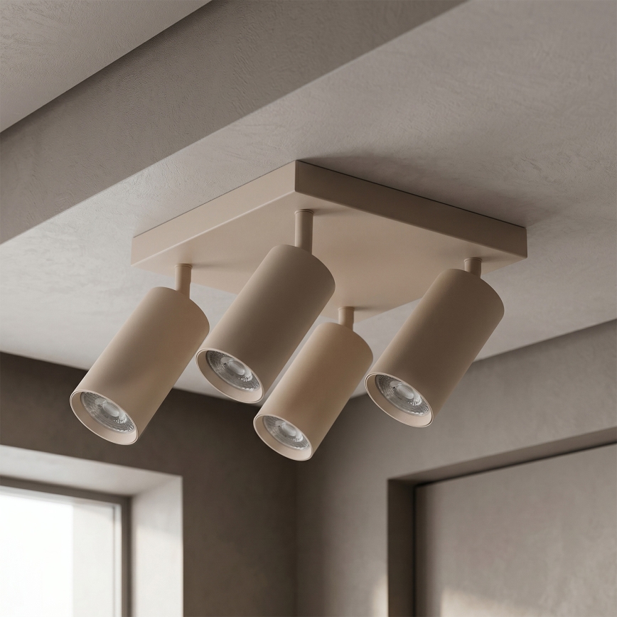 Brilagi - LED RGBW dimmelhető spotlámpa SELE SQUARE 4xGU10/6,5W/230V 2700-6500K bézs