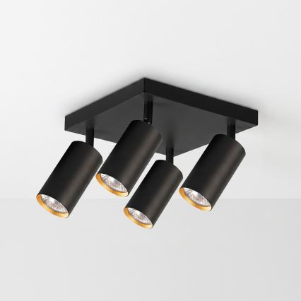 Brilagi - LED RGBW dimmelhető spotlámpa SELE SQUARE 4xGU10/6,5W/230V 2700-6500K fekete/arany