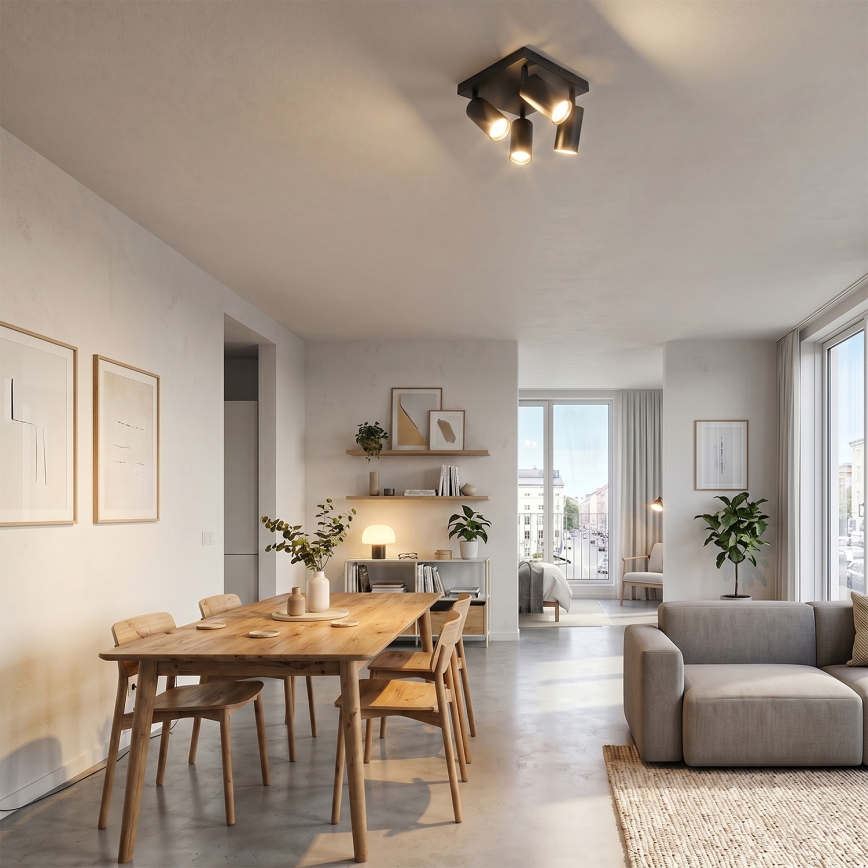 Brilagi - LED RGBW dimmelhető spotlámpa SELE SQUARE 4xGU10/6,5W/230V 2700-6500K fekete/arany