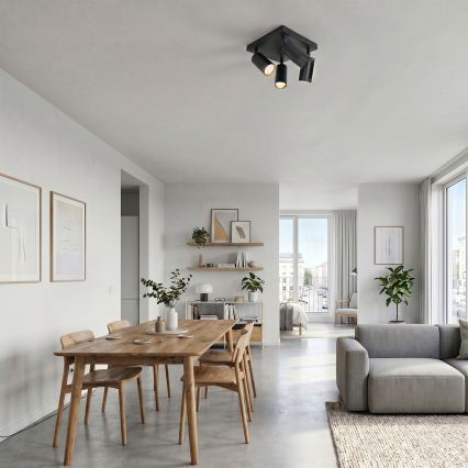 Brilagi - LED RGBW dimmelhető spotlámpa SELE SQUARE 4xGU10/6,5W/230V 2700-6500K fekete/arany