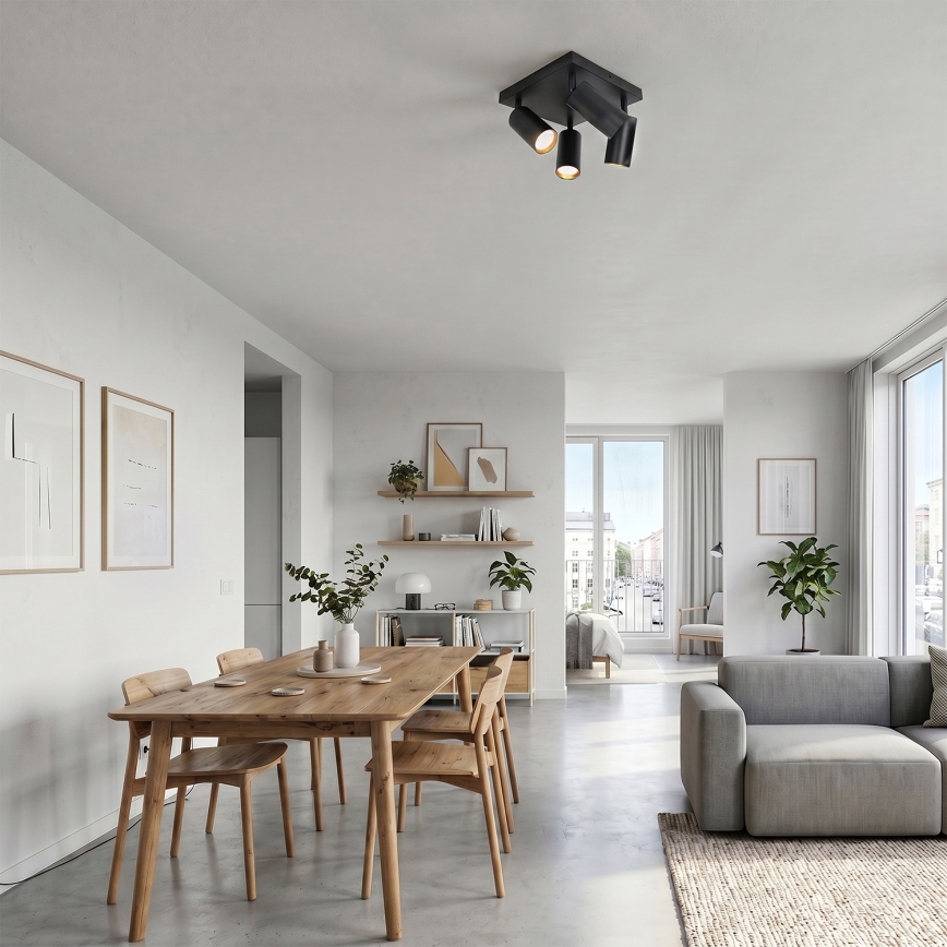 Brilagi - LED RGBW dimmelhető spotlámpa SELE SQUARE 4xGU10/6,5W/230V 2700-6500K fekete/arany