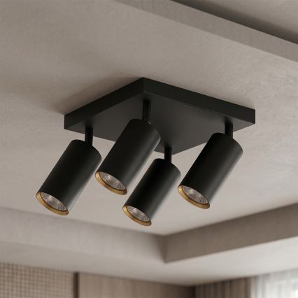Brilagi - LED RGBW dimmelhető spotlámpa SELE SQUARE 4xGU10/6,5W/230V 2700-6500K fekete/arany
