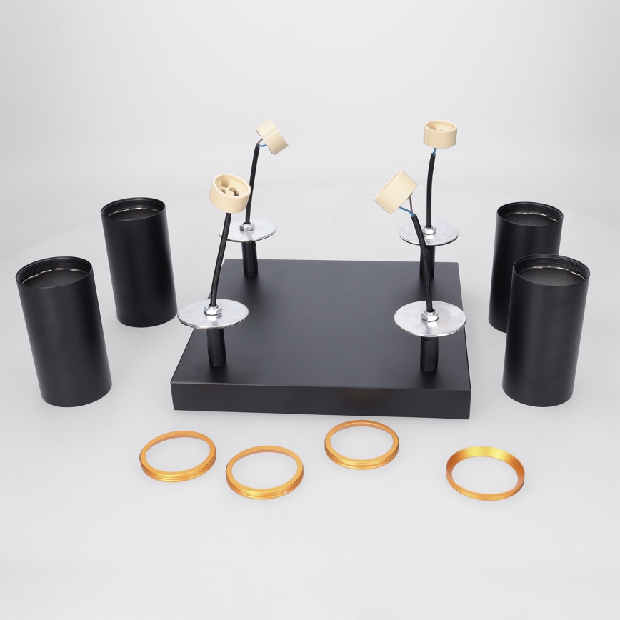 Brilagi - LED RGBW dimmelhető spotlámpa SELE SQUARE 4xGU10/6,5W/230V 2700-6500K fekete/arany