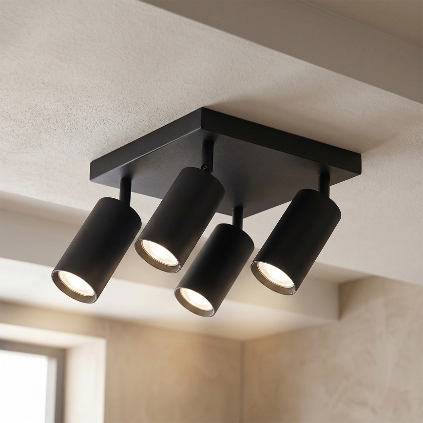Brilagi - LED RGBW dimmelhető spotlámpa SELE SQUARE 4xGU10/6,5W/230V 2700-6500K fekete