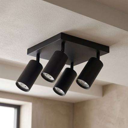 Brilagi - LED RGBW dimmelhető spotlámpa SELE SQUARE 4xGU10/6,5W/230V 2700-6500K fekete