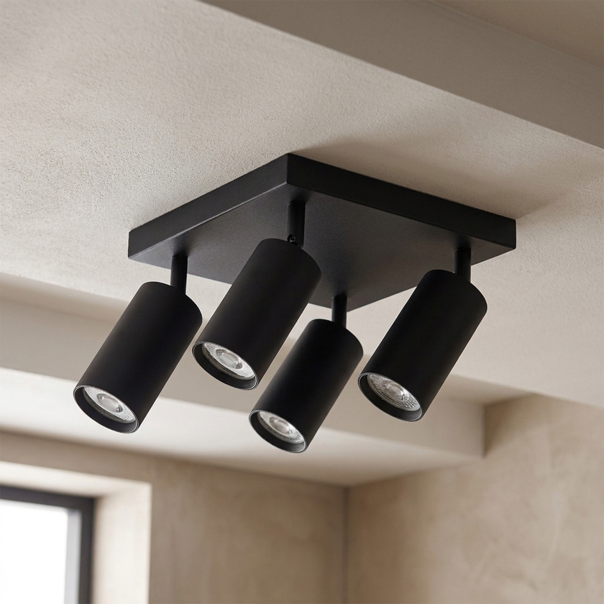 Brilagi - LED RGBW dimmelhető spotlámpa SELE SQUARE 4xGU10/6,5W/230V 2700-6500K fekete