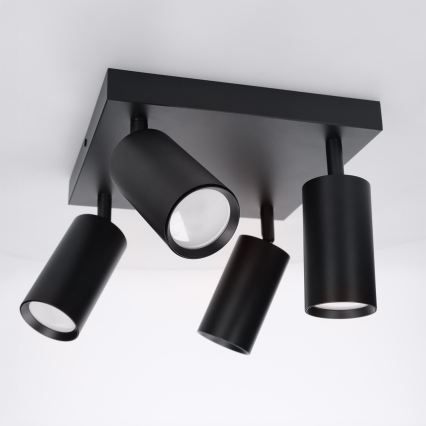 Brilagi - LED RGBW dimmelhető spotlámpa SELE SQUARE 4xGU10/6,5W/230V 2700-6500K fekete