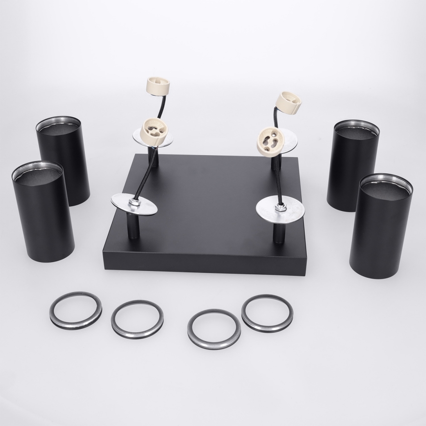 Brilagi - LED RGBW dimmelhető spotlámpa SELE SQUARE 4xGU10/6,5W/230V 2700-6500K fekete