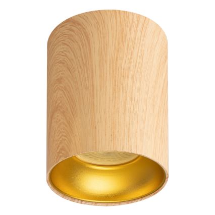 Brilagi - LED RGBW fényerőszabályozható spotlámpa TRINE 1xGU10/4,8W/230V 3000K tölgy dekor + távirányító