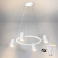 Brilagi - LED RGBW dimmelhető zsinóros csillár SELE 4xGU10/6,5W/230V 2700-6500K fehér