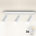 Brilagi - LED RGBW fényerőszabályozható beépíthető spotlámpa SELE DIAMANT 3xGU10/4,8W/230V 3000K fehér + távirányító