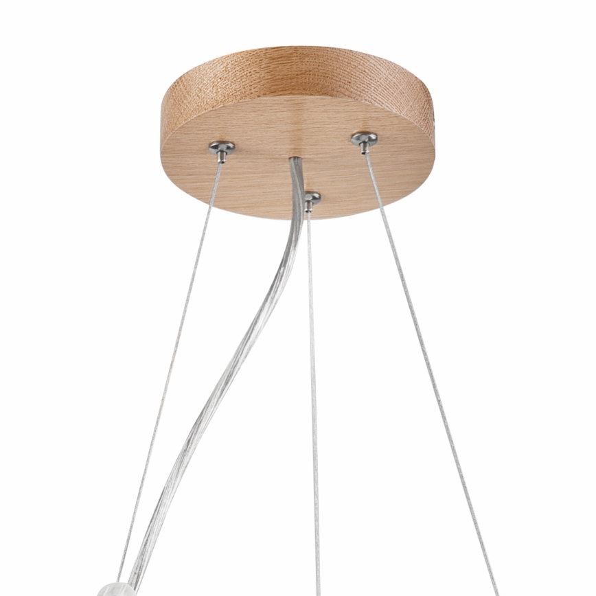 Brilagi - Dimmelhető LED RGBW kábeles csillár CARVALHO 2xE27/9W/230V 2700-6500K Wi-Fi tölgy átm. 37 cm