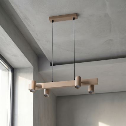 Brilagi - LED RGBW fényerőszabályozható kábeles függeszték SELE 4xGU10/6,5W/230V 2700-6500K bézs
